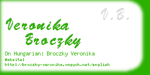 veronika broczky business card